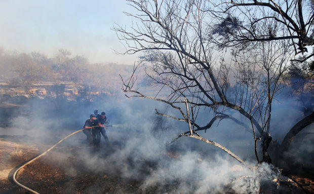 Golf Links and Alvernon brush fire